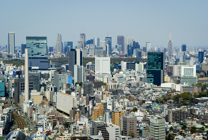 Ebisu vu depuis Garden Place, Tokyo