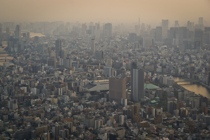 Ryogoku et Tokyo vus depuis la Tokyo Sky Tree