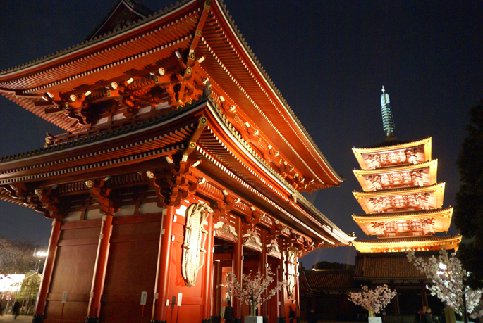 Asakusa by night, Tokyo