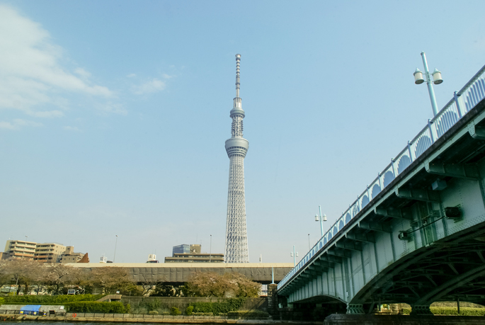 La Sky Tree vue depuis la Sumida, Tokyo