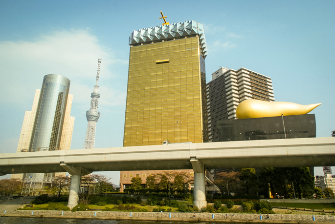 Asakusa vue depuis la Sumida, Tokyo